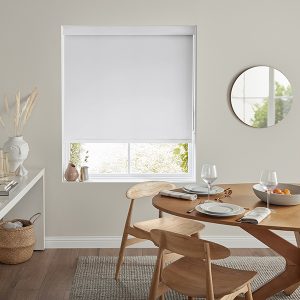 Hubert White Roller Blind